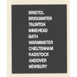 D88 BRISTOL BRIDGWATER CHELTENHAM WARMINSTER MINEHEAD RADSTOCK TAUNTON BATH NEWBURY ANDOVER
