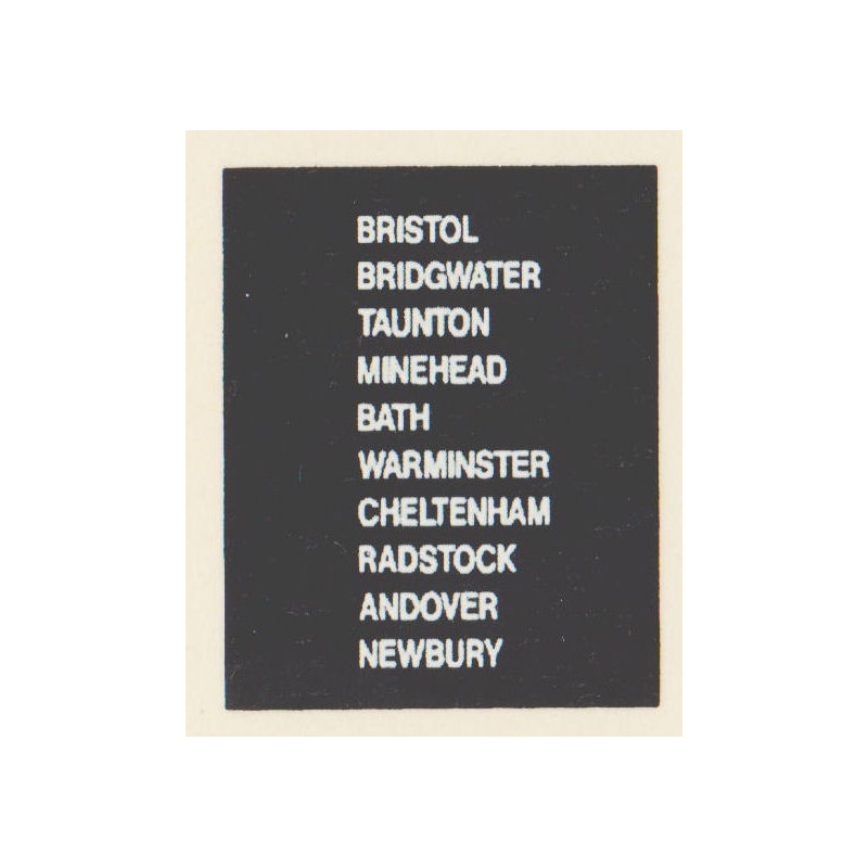 D88 BRISTOL BRIDGWATER CHELTENHAM WARMINSTER MINEHEAD RADSTOCK TAUNTON BATH NEWBURY ANDOVER