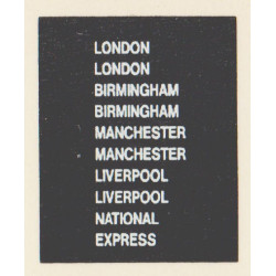 D92 2 x LONDON 2 x LIVERPOOL 2 x BIRMINGHAM 2 x MANCHESTER NATIONAL EXPRESS
