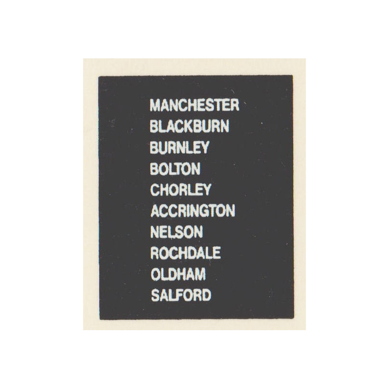 D98 MANCHESTER BLACKBURN BURNLEY ROCHDALE CHORLEY ACCRINGTON NELSON BOLTON OLDHAM SALFORD