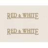 MB6034 RED & WHITE gold underlined