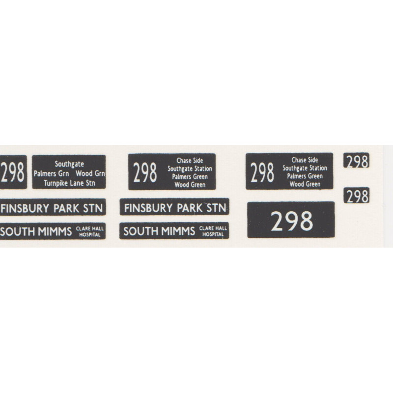 RM2980  298 FINSBURY PARK STATION & SOUTH MIMMS (CLARE HALL HOSPITAL)