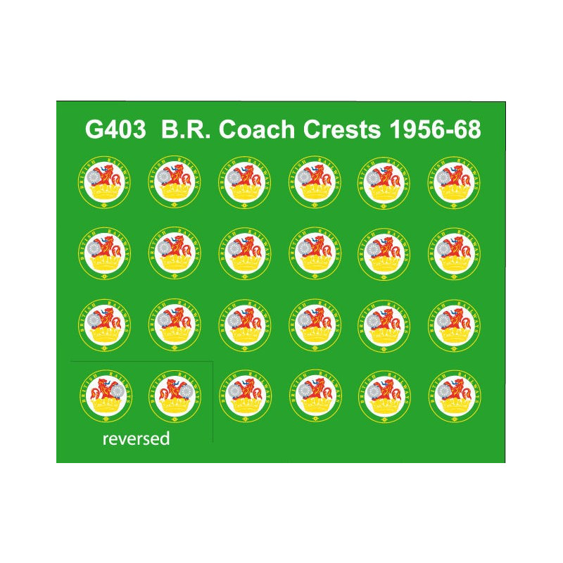 MMG403 12 Pairs 1956-68 D.M.U / E.M.U. and Coaching Stock Crests